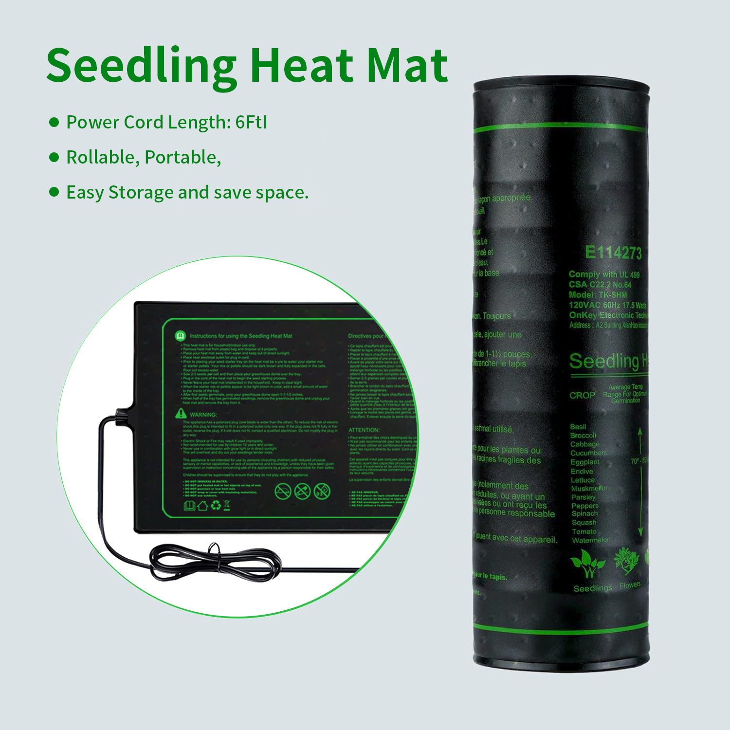 Two-pack 20x10Inch Seedling He - огляд і ціна Seedling Heat Mat